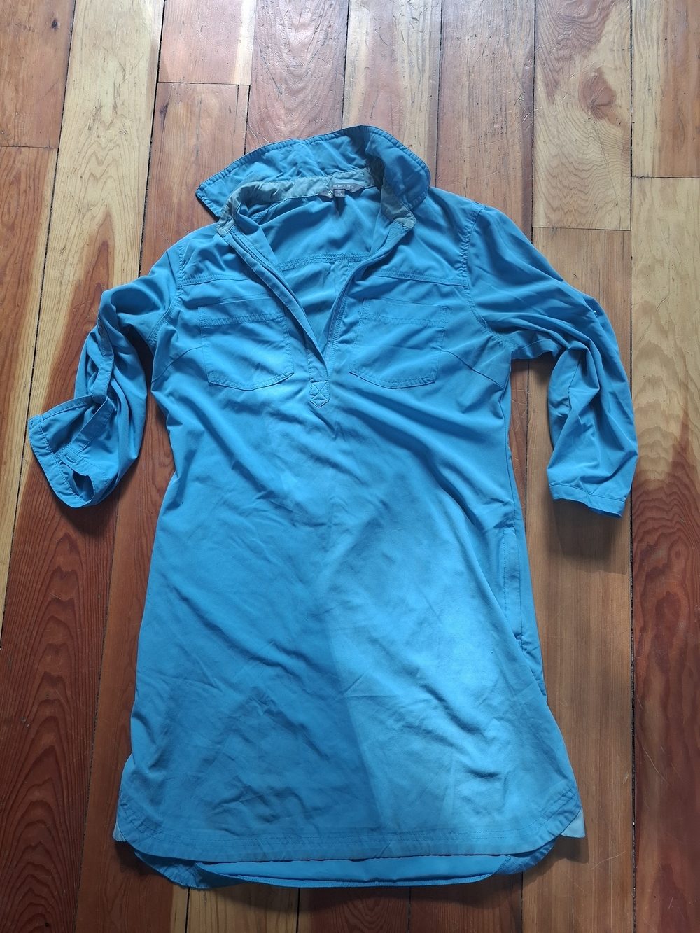 Title Nine Teal Long Sleeve Tunic Dress